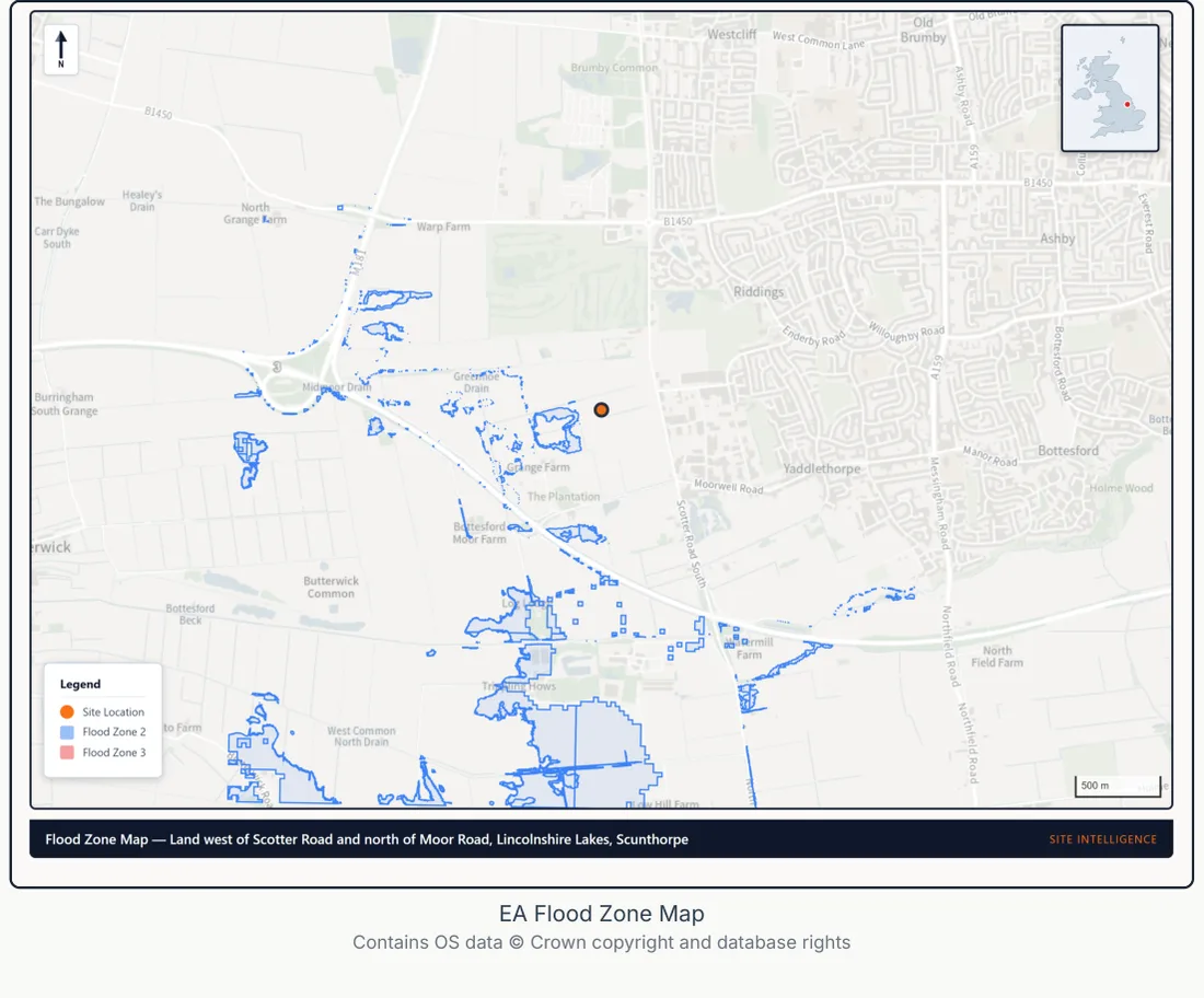 Flood risk — sample Site Intelligence report page
