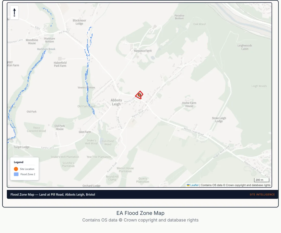 Site in its setting — sample Site Intelligence report page