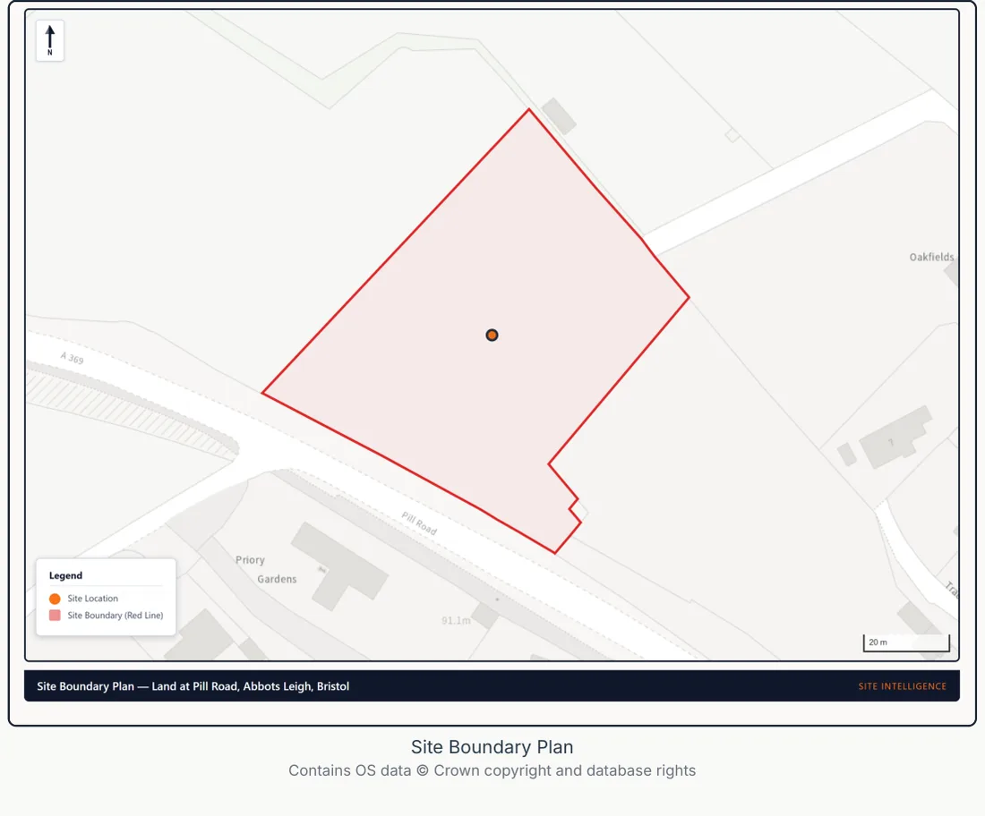 Site boundary plan — sample Site Intelligence report page